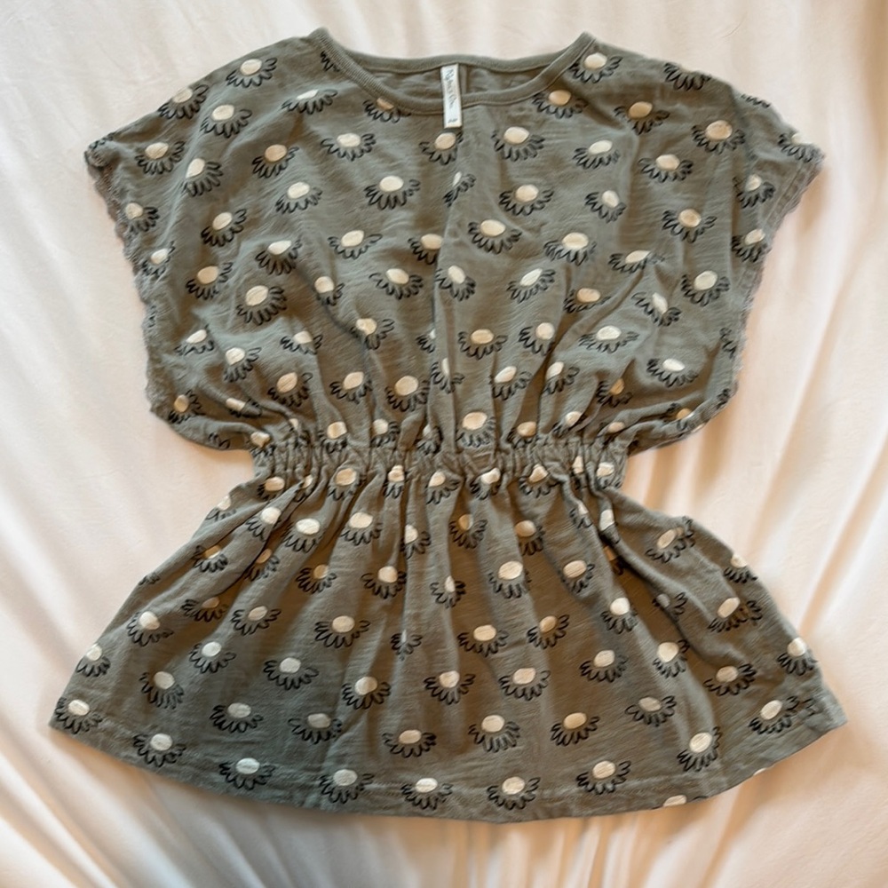 Gray Dress with Sun Pattern